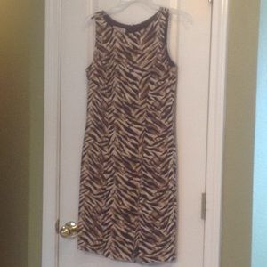 Adrianna Papell Silk Lined Animal Print Dress